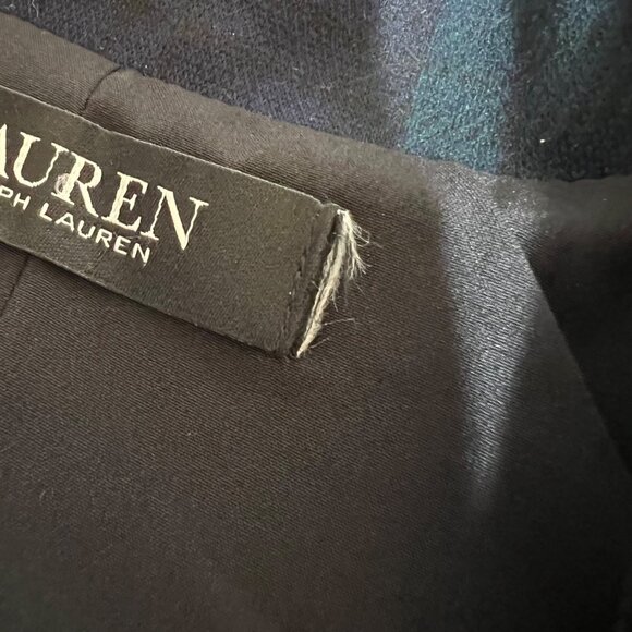 Lauren Ralph Lauren Blue and Green Plaid Blazer - Picture 12 of 14
